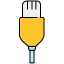 telephone line plug filled outline Icon
