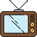 television filled outline Icon