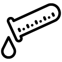 test tube experiment line Icon