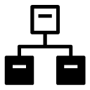 text square hierarchy glyph Icon