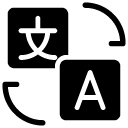 text translation glyph Icon