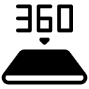 three hundred and sixty platform glyph Icon