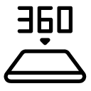 three hundred and sixty platform line Icon