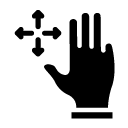 three move glyph Icon