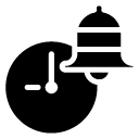 time alarm glyph Icon