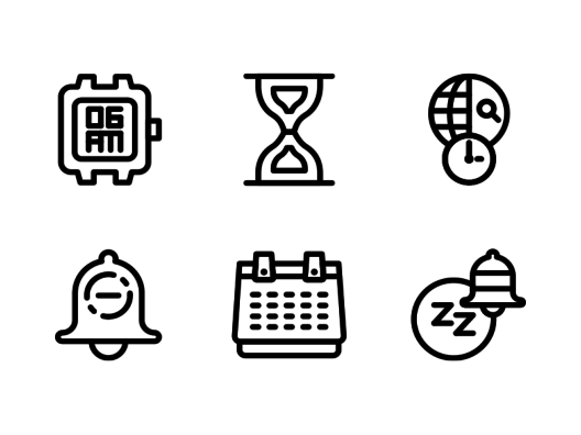 time-and-date-line-icons