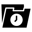 time folder glyph Icon copy