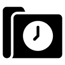 time folder glyph Icon