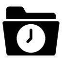 time glyph Icon