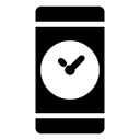 time smartphone glyph Icon
