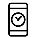 time smartphone line Icon