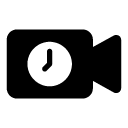 time video camera glyph Icon