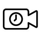 time video camera line Icon