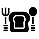 toast meal glyph Icon