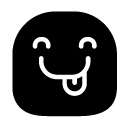 tongue out glyph Icon