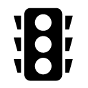 traffic lights glyph Icon