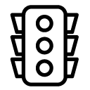 traffic lights line Icon