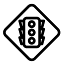 traffic lights sign line Icon