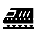 train transportation glyph Icon