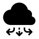 transfer cloud glyph Icon