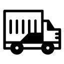 transportation truck glyph Icon