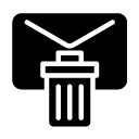 trash mail glyph Icon