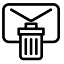 trash mail line Icon