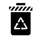 trash recycle glyph Icon