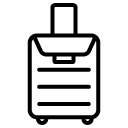 travelling luggage solid icon