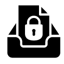 tray lock glyph Icon