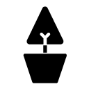 triangle plant glyph Icon