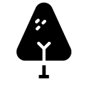 triangle tree glyph Icon