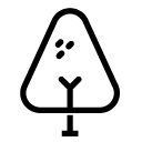 triangle tree line Icon