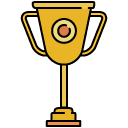 trophy filled outline icon