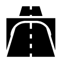 tunnel bridge glyph Icon