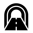 tunnel road glyph Icon