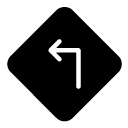 turn left glyph Icon