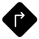 turn right glyph Icon