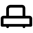 twin bed line icon