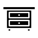 two drawers glyph Icon