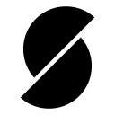 two half circles glyph Icon