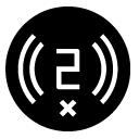 two time gesture glyph Icon