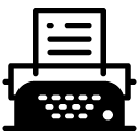 typewriter glyph Icon