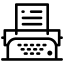 typewriter line Icon