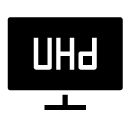 uhd screen glyph Icon