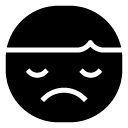 unhappy sad glyph Icon copy