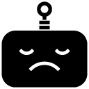 unhappy sad glyph Icon