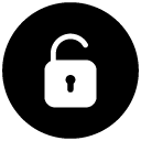 unlock glyph Icon