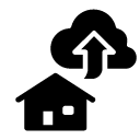 upload home glyph Icon