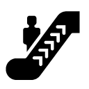 upwards escalator glyph Icon